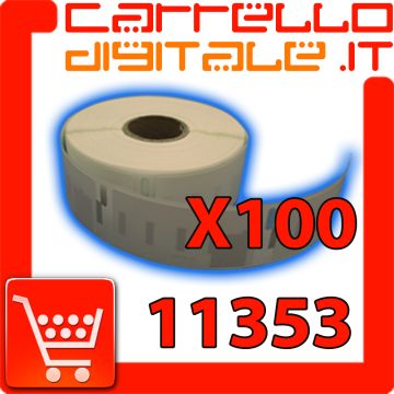 Etichette Compatibili con Dymo 11353 Bixolon Seiko 100 Rotoli