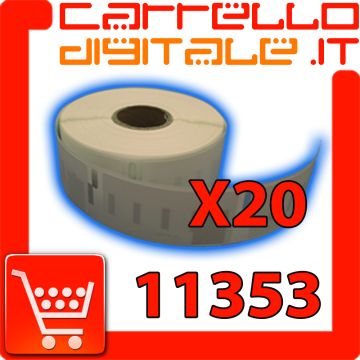 Etichette Compatibili con Dymo 11353 Bixolon Seiko 20 Rotoli