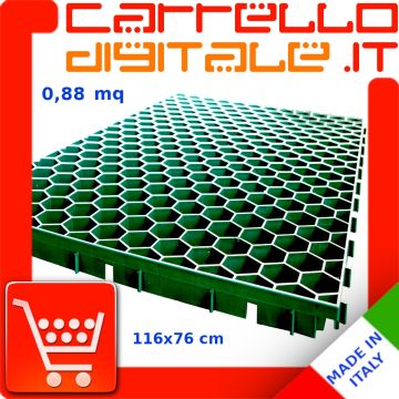 Griglia Salvaprato MADE IN ITALY Piastrella Grigliato Carrabile Plastica 0,88mq