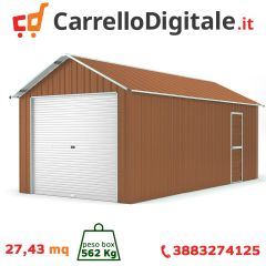Box in Acciaio Zincato 3.60 x 7.62 m x h 3.15 m - 562 KG - 27.43 metri quadri - LEGNO