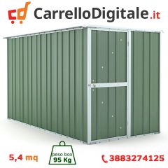 Box in Acciaio Zincato 1.75 x 3.07 m x h1.82 m - 95 KG - 5,4 metri quadri - VERDE