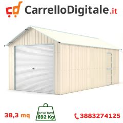 Box in Acciaio Zincato 4.38 x 8.76 m x h 3.31 m - 692 KG – 38.37 metri quadri - BEIGE