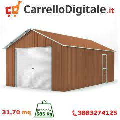 Box in Acciaio Zincato 4.38 x 7.24 m x h 3.31 m - 585 KG – 31,7 metri quadri - LEGNO