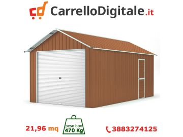 Box in Acciaio Zincato 3.60 x 6.10 m x h 3.15 m - 470 KG - 21.96 metri quadri - LEGNO