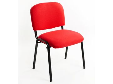 Sedia Imbottita Impilabile in Tessuto ROSSO - Ufficio Riunione