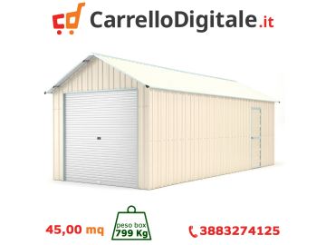Box in Acciaio Zincato 4.38 x 10.28 m x h 3.31 m - 799 KG – 45 metri quadri - BEIGE