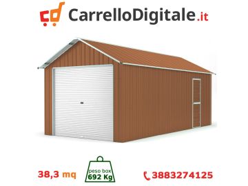 Box in Acciaio Zincato 4.38 x 8.76 m x h 3.31 m - 692 KG – 38.37 metri quadri - LEGNO