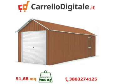 Box in Acciaio Zincato 4.38 x 11.80 m x h 3.31 m - 906 KG – 51.68 metri quadri - LEGNO
