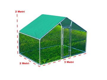 Gabbia per animali da esterno - Recinto per Polli 3 x 2m x 2m H  - 6 mq  - 50Kg