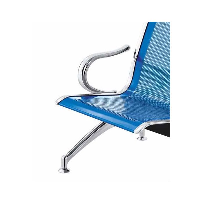 Panca per sala d’attesa, ufficio, studio, a 1 posto in acciaio - COLORE BLU