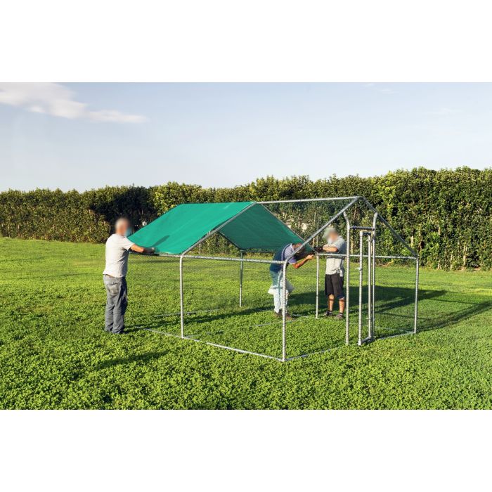 Gabbia per animali da esterno - Recinto per Polli 3 x 4m x 2m H  - 12 mq - 73Kg