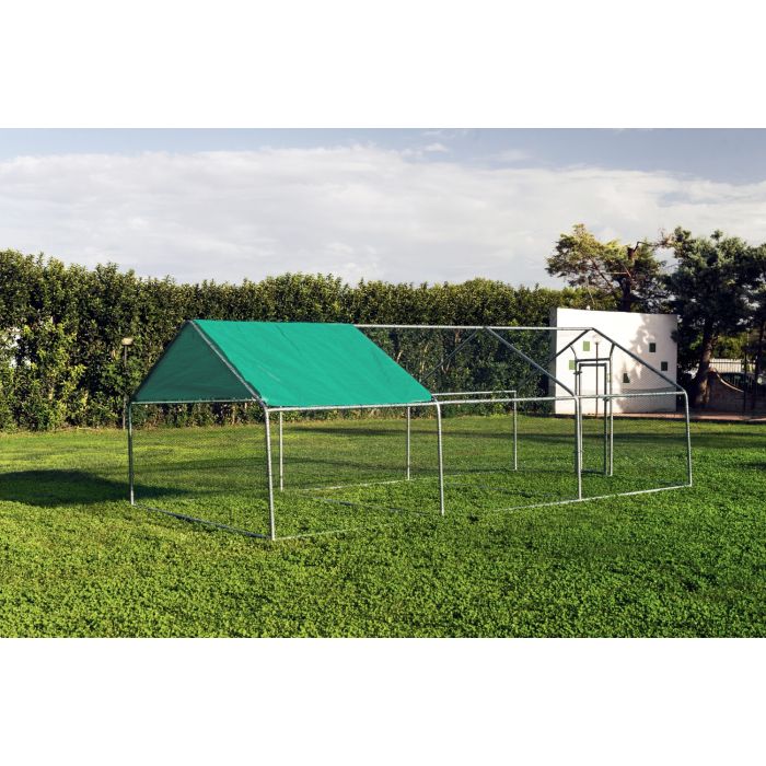 Gabbia per animali da esterno - Recinto per Polli 3 x 6m x 2m H  - 18 mq - 95Kg