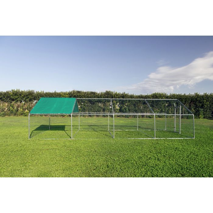 Gabbia per animali da esterno - Recinto per Polli 3 x 8m x 2m H  - 24 mq - 117Kg