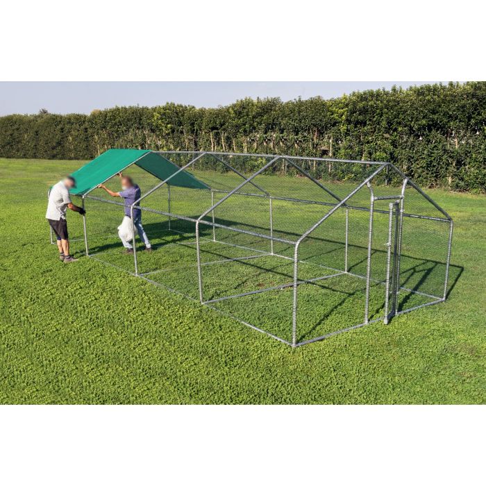 Gabbia per animali da esterno - Recinto per Polli 3 x 8m x 2m H  - 24 mq - 117Kg
