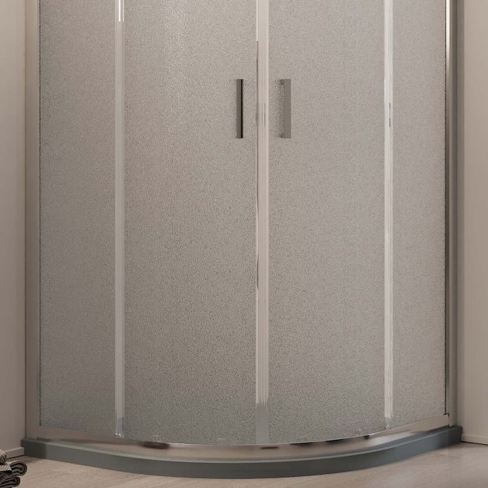 Box doccia angolare semicircolare Modello City h 198 cm con vetro stampato