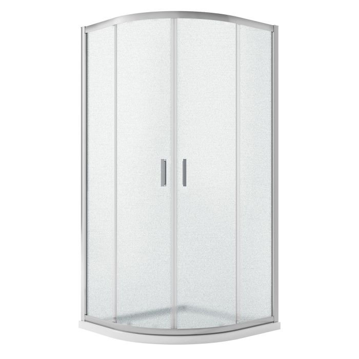 Box doccia angolare semicircolare Modello City h 185 cm con vetro stampato