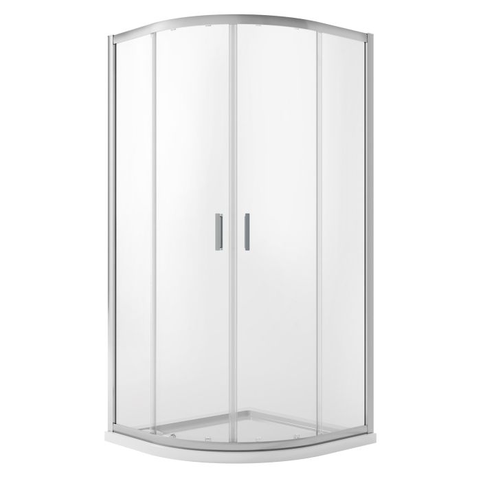 Box doccia angolare semicircolare Modello City h 198 cm con vetro trasparente