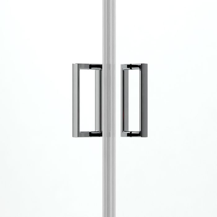 Box angolare squadrato Modello City h 185 cm con vetro trasparente