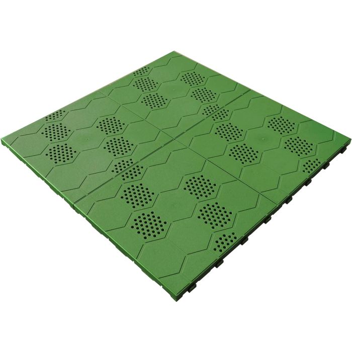 Kit Piastrelle pavimento resina verde drenante per Box In Acciaio Zincato Casetta da Giardino 4.03 x 2.69 m - NTK0067/V/W