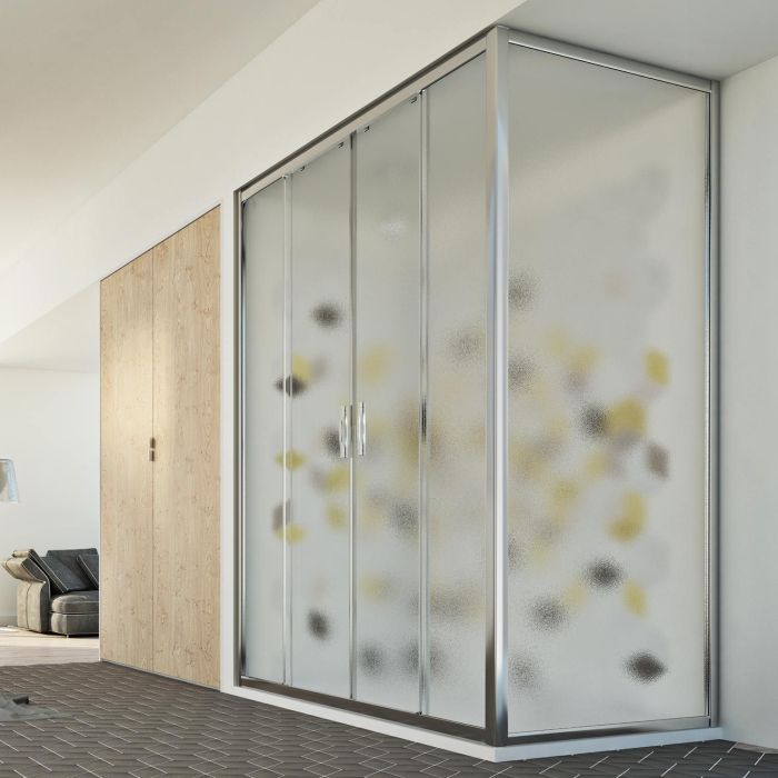 Box Doccia 80x170 CM H198 vetro stampato modello Green 2 Ante