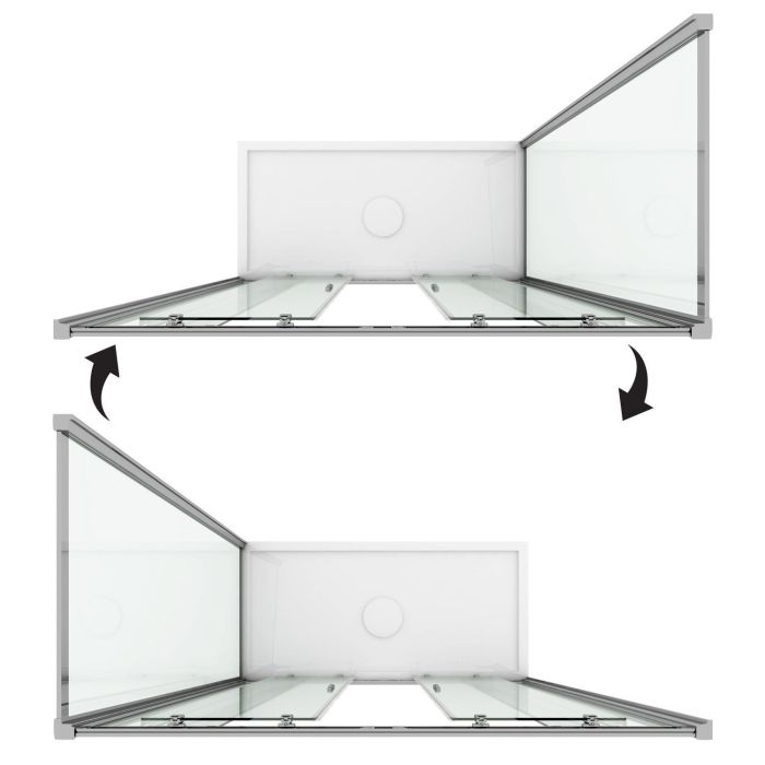 Box Doccia 90x180 CM H198 vetro stampato modello Green 2 Ante