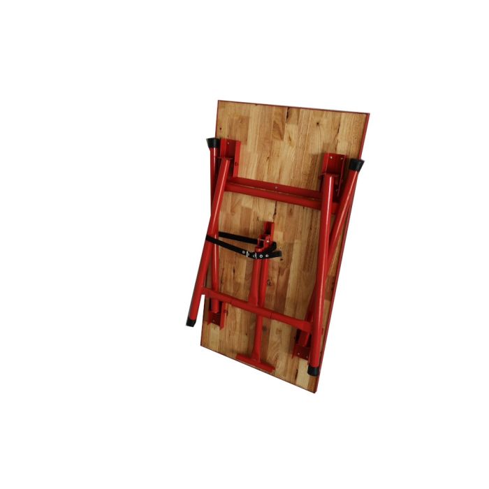 Banco tavolo lavoro pieghevole in legno e acciaio officina fai da te Dimensioni 120 x 62,5 x 83 cm 