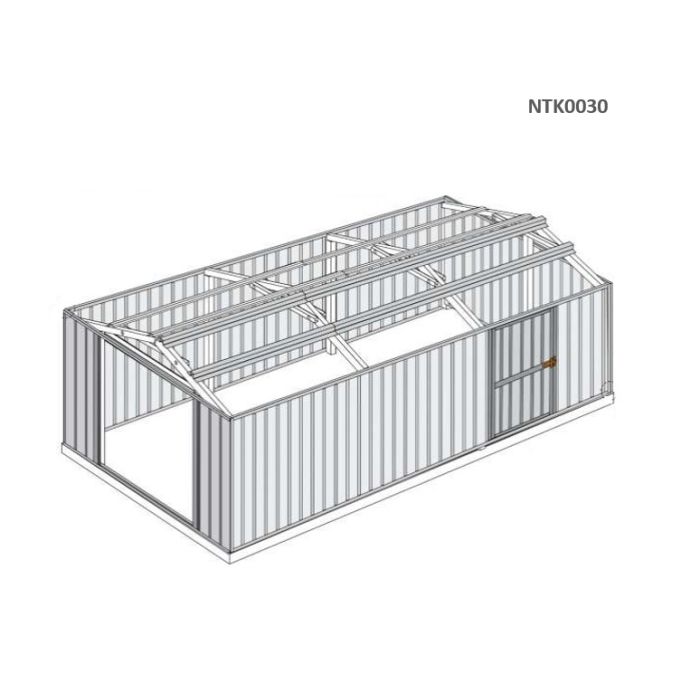 Box in Acciaio Zincato 3.60 x 5.14 m x h2.30 m - 320 KG - 18 metri quadri - BIANCO