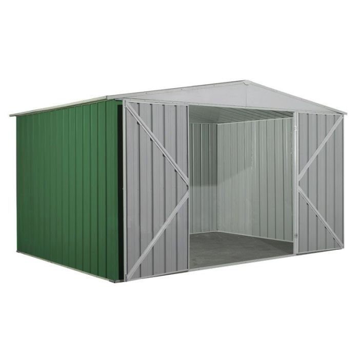 Box in Acciaio Zincato 3.60 x 2.60 m x h2.12 m - 130 KG - 9,1 metri quadri - VERDE 