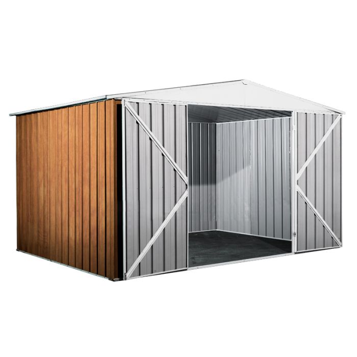 Box in Acciaio Zincato 3.60 x 2.60 m x h2.12 m  - 130 KG - 9,1 metri quadri - LEGNO