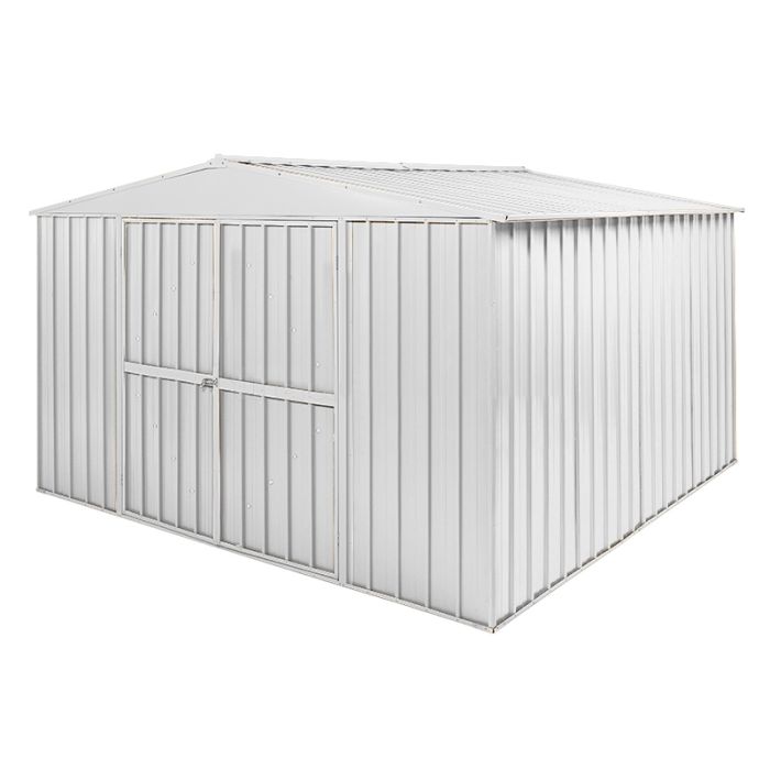 Box in Acciaio Zincato 3.60 x 3.45 m x h2.12 m - 150 KG – 12,25 metri quadri - BIANCO
