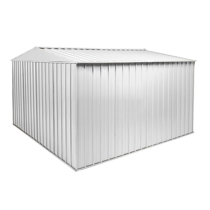 Box in Acciaio Zincato 3.60 x 3.45 m x h2.12 m - 150 KG – 12,25 metri quadri - BIANCO