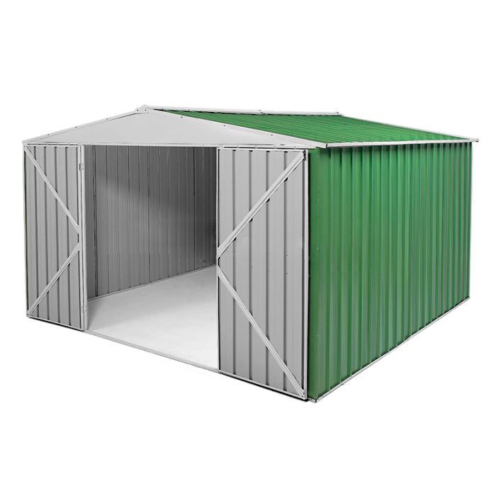 Box in Acciaio Zincato 3.60 x 3.45 m x h2.12 m - 150 KG – 12,25 metri quadri - VERDE