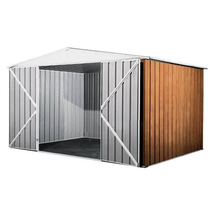 Box in Acciaio Zincato 3.60 x 3.45 m x h2.12 m - 150 KG – 12,25 metri quadri - LEGNO