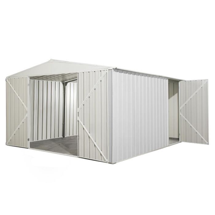 Box in Acciaio Zincato 3.60 x 4.30 m x h2.10 m - 185 KG - 15 metri quadri - BIANCO 
