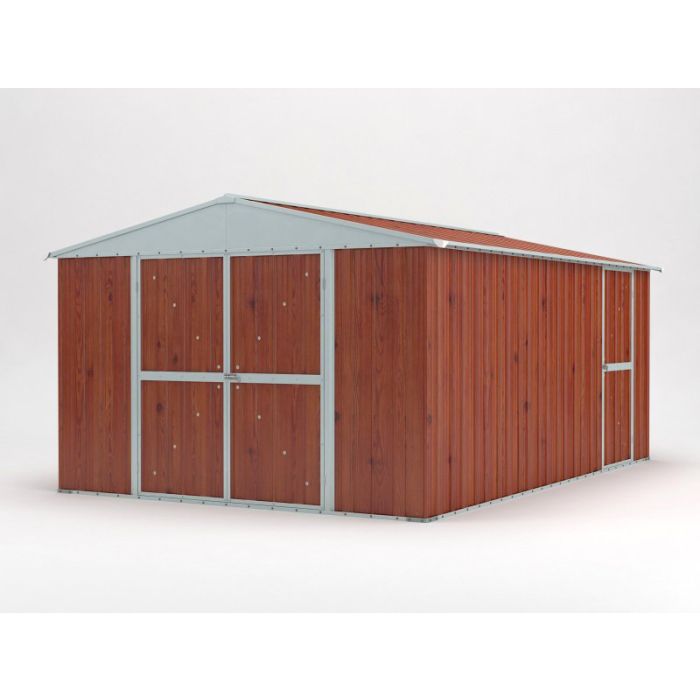 Box in Acciaio Zincato 3.60 x 4.30 m x h2.10 m - 185 KG - 15 metri quadri - LEGNO