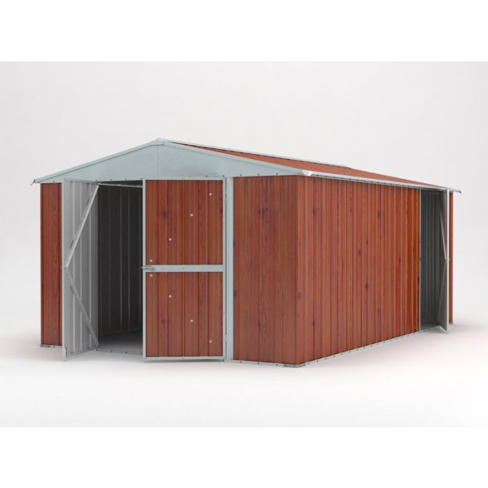 Box in Acciaio Zincato 3.60 x 4.30 m x h2.10 m - 185 KG - 15 metri quadri - LEGNO