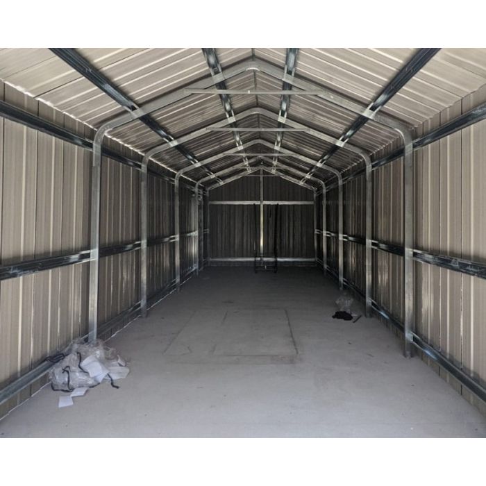 Box in Acciaio Zincato 3.60 x 9.14 m x h 3.15 m - 655 KG - 32.9 metri quadri - LEGNO