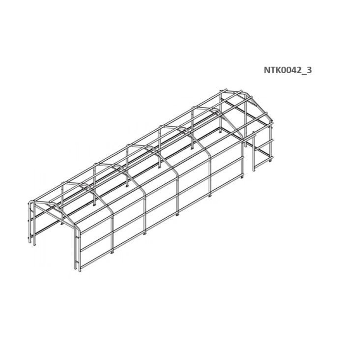Box in Acciaio Zincato Garage Auto 3.60 x 10.66 m x h 3.15 m - 747 KG - 38.3 metri quadri - LEGNO