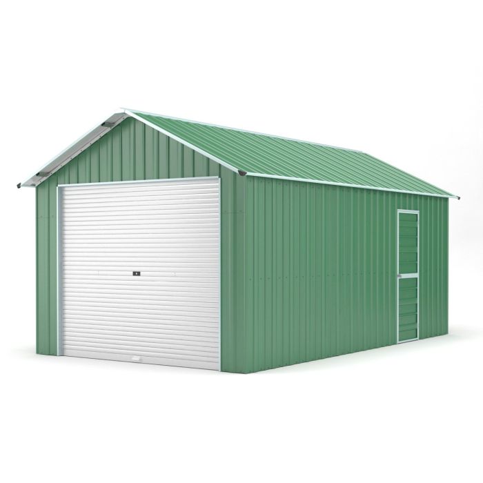 Box in Acciaio Zincato 3.60 x 6.10 m x h 3.15 m - 470 KG - 21.96 metri quadri - VERDE