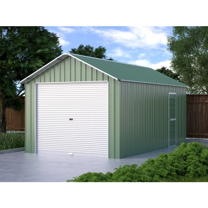 Box in Acciaio Zincato 3.60 x 6.10 m x h 3.15 m - 470 KG - 21.96 metri quadri - VERDE