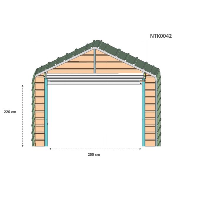 Box in Acciaio Zincato 3.60 x 6.10 m x h 3.15 m - 470 KG - 21.96 metri quadri - VERDE