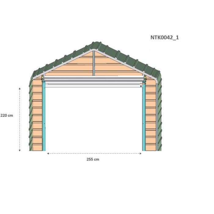 Box in Acciaio Zincato 3.60 x 7.62 m x h 3.15 m - 562 KG - 27.43 metri quadri - VERDE