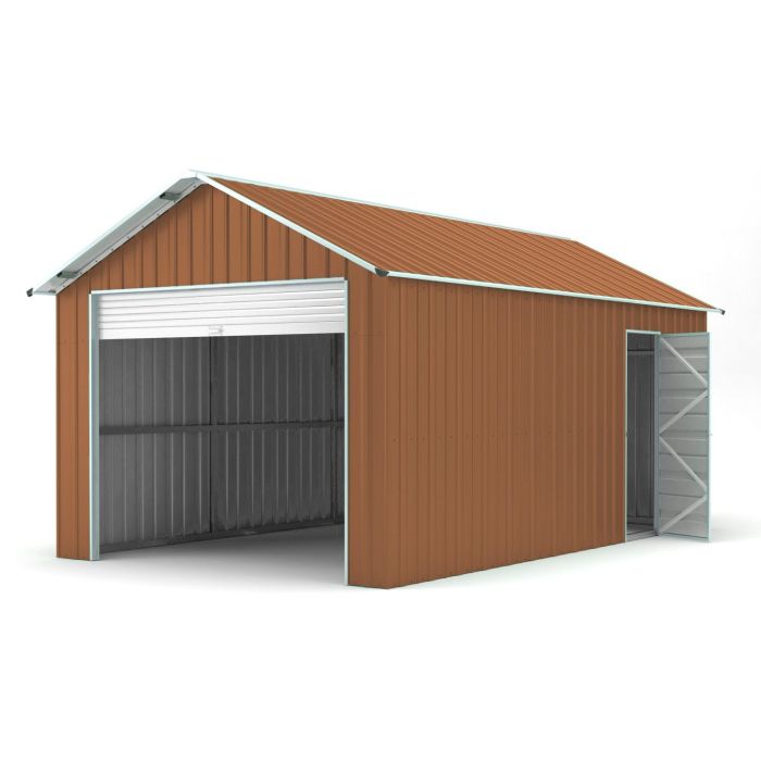 Box in Acciaio Zincato Garage Auto 3.60 x 10.66 m x h 3.15 m - 747 KG - 38.3 metri quadri - LEGNO