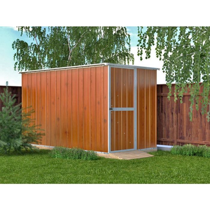 Box in Acciaio Zincato 1.75 x 3.07 m x h1.82 m - 95 KG - 5,4 metri quadri - LEGNO