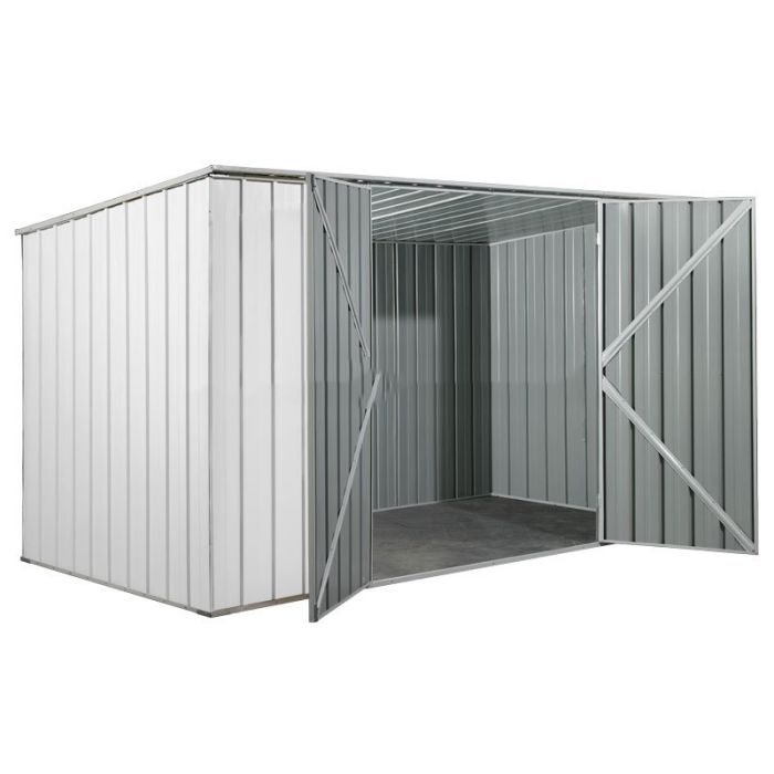 Box in Acciaio Zincato 3.45 x 1.86 m x h1.92 m - 98 KG – 6,0 metri quadri - BIANCO