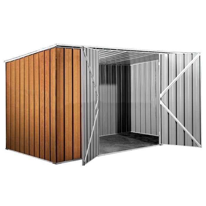 Box in Acciaio Zincato 3.45 x 1.86 m x h1.92 m - 98 KG – 6,0 metri quadri - LEGNO
