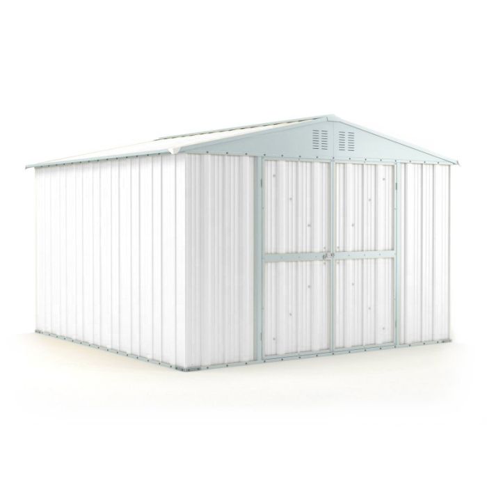 Box in Acciaio Zincato 3.27 x 3.07 m x h2.17 m - 145 KG – 9,4 metri quadri - BIANCO