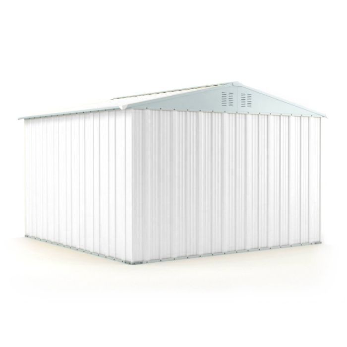 Box in Acciaio Zincato 3.27 x 3.07 m x h2.17 m - 145 KG – 9,4 metri quadri - BIANCO