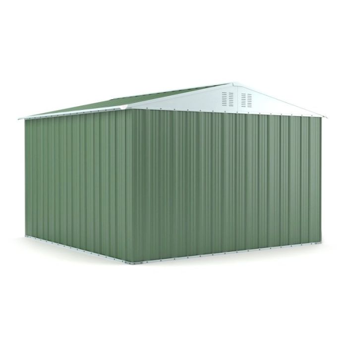 Box in Acciaio Zincato 3.27 x 3.07 m x h2.17 m - 145 KG – 9,4 metri quadri - VERDE