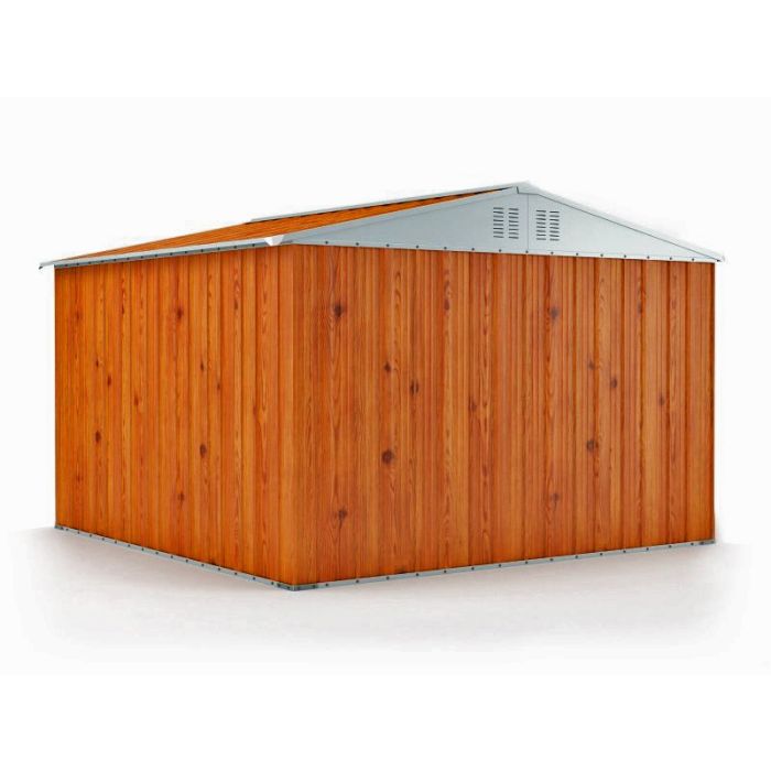 Box in Acciaio Zincato 3.27 x 3.07 m x h2.17 m - 145 KG – 9,4 metri quadri - LEGNO